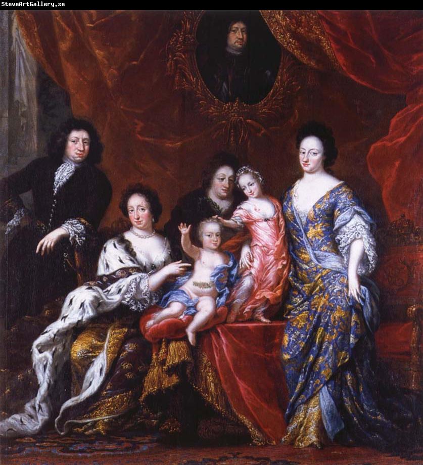 David Klocker Ehrenstrahl Grupportratt of Fellow XI with family